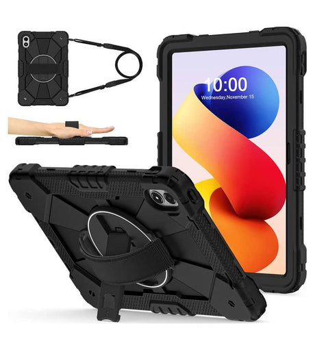 Калъф с Дръжка за Xiaomi Redmi Pad 2 Pro 12.1", KickStand Rugged Case, Черен