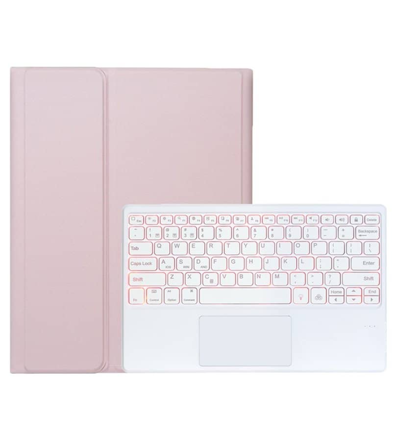 Калъф с Клавиатура за Xiaomi Redmi Pad 2 Pro 12.1", Keyboard+TouchPad Backlit Case, Розов (3)