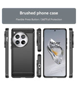Противоударен Калъф за OnePlus 12, Premium Carbon Case, Черен (3)