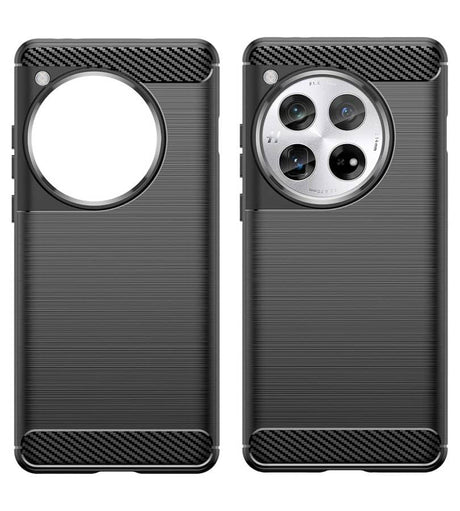 Противоударен Калъф за OnePlus 12, Premium Carbon Case, Черен (2)
