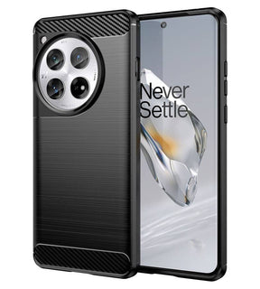 Противоударен Калъф за OnePlus 12, Premium Carbon Case, Черен
