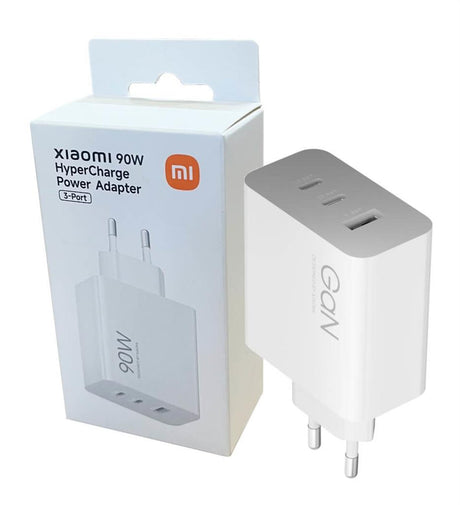 Оригинално Зарядно Xiaomi 90W HyperCharge Power Adapter (3-port) MDY-19-EK, Бял