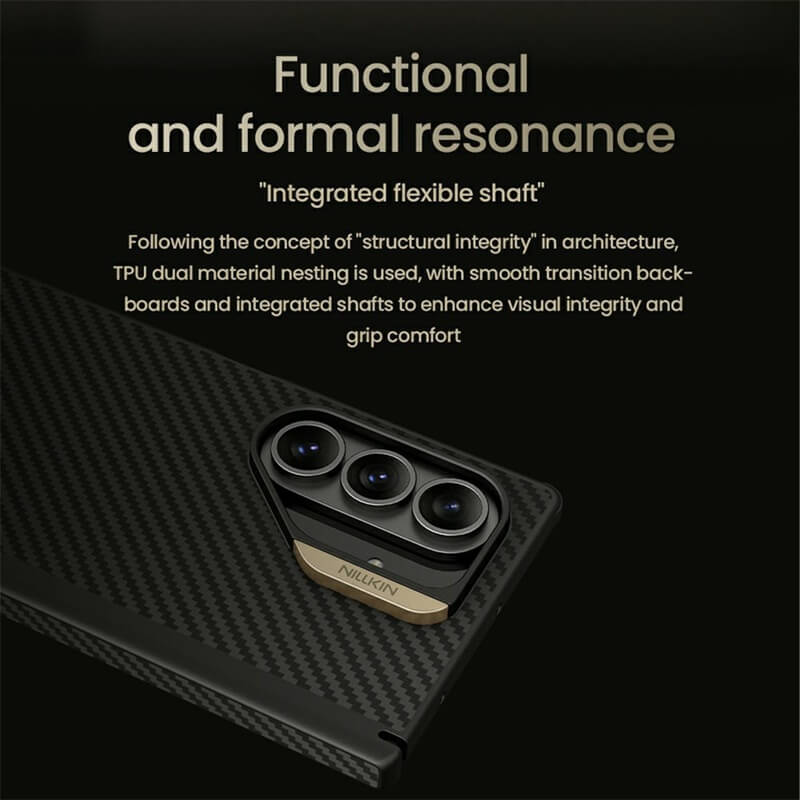 Magsafe Калъф за Samsung Z Fold 7, Nillkin Synthetic Aramid Fiber CarboProp Case, Черен (6)
