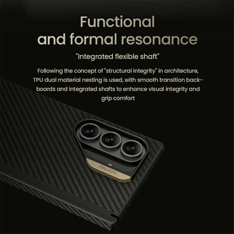 Magsafe Калъф за Samsung Z Fold 7, Nillkin Synthetic Aramid Fiber CarboProp Case, Черен (6)