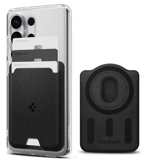 Magsafe Калъф за Карти за Samsung S, Spigen Urban Fit Mag Wallet Card Case, Черен