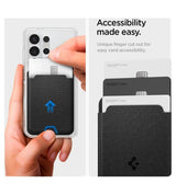 Magsafe Калъф за Карти за Samsung S, Spigen Urban Fit Mag Wallet Card Case, Черен (10)