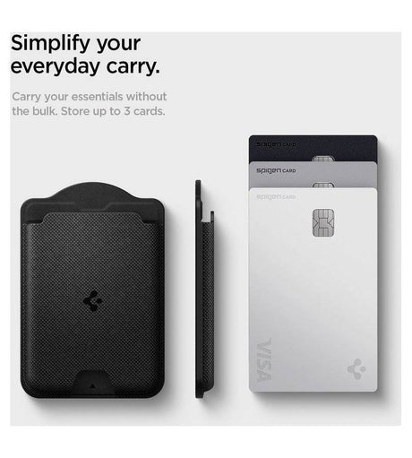 Magsafe Калъф за Карти за Samsung S, Spigen Urban Fit Mag Wallet Card Case, Черен (7)