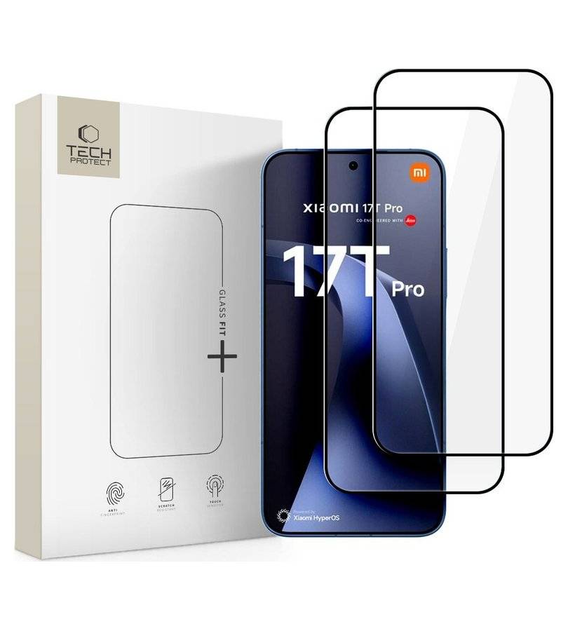 Стъклен Протектор за Xiaomi 17T Pro, Tech-Protect Fit+ FC Glass 2бр., Прозрачен