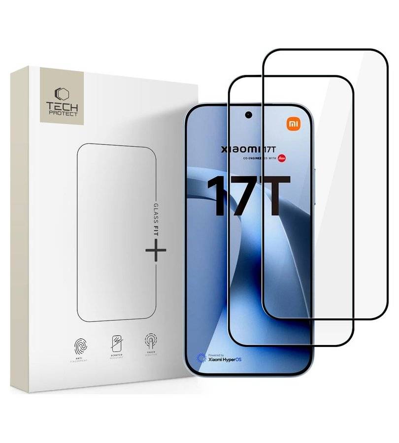 Стъклен Протектор за Xiaomi 17T, Tech-Protect Fit+ FC Glass 2бр., Прозрачен