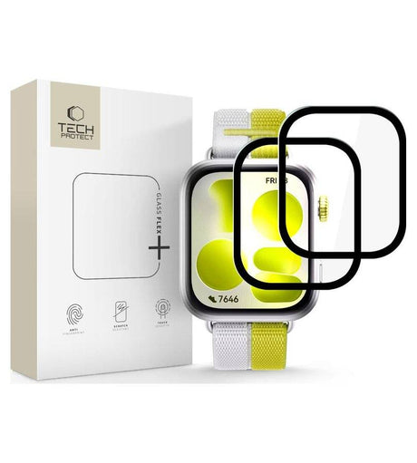 Протектор за Huawei Watch Fit 5, Tech-Protect Flex+ Glass 2 бр., Черен