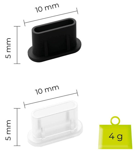 Защитен Комплект за USB-C порт, Plug & Cleaning Brush CL1, Черен-Прозрачен (12)