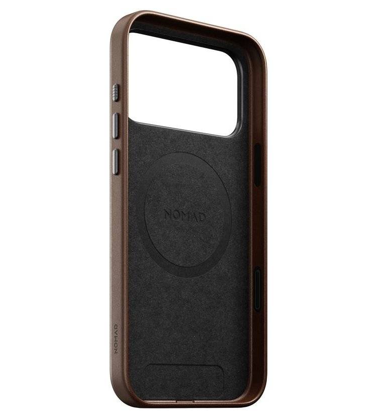 Magsafe Кожен Калъф за iPhone 17 Pro, Nomad Traditional Leather Case, Кафяв (4)