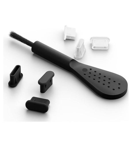 Защитен Комплект за USB-C порт, Plug & Cleaning Brush CL1, Черен-Прозрачен (2)