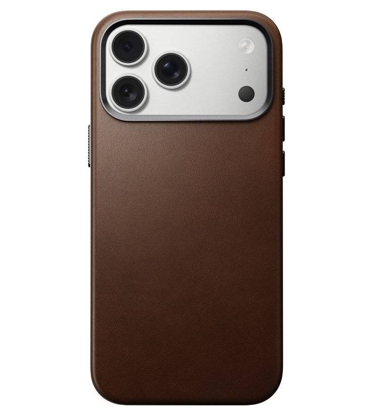 Magsafe Кожен Калъф за iPhone 17 Pro, Nomad Traditional Leather Case, Кафяв (2)
