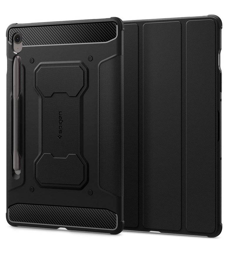 Противоударен Калъф за Samsung Tab S10 FE 10.9", Spigen Rugged Armor Pro Case, Черен (12)