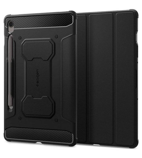 Противоударен Калъф за Samsung Tab S10 FE 10.9", Spigen Rugged Armor Pro Case, Черен (12)