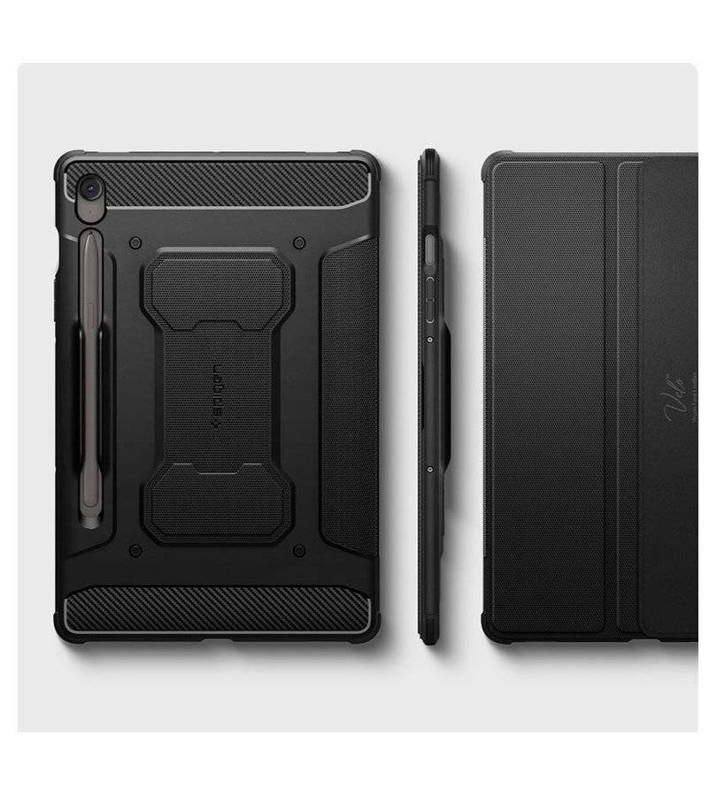 Противоударен Калъф за Samsung Tab S10 FE 10.9", Spigen Rugged Armor Pro Case, Черен (11)