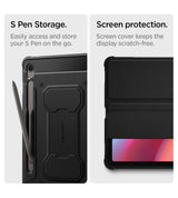 Противоударен Калъф за Samsung Tab S10 FE 10.9", Spigen Rugged Armor Pro Case, Черен (10)