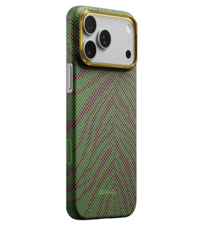 Magsafe Калъф за iPhone 17 Pro Max, Pitaka Edge Breath of Veins Case Sprout Surge, Зелен