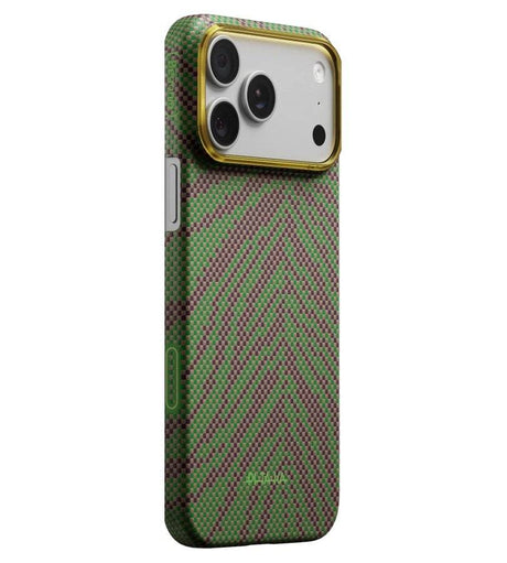 Magsafe Калъф за iPhone 17 Pro Max, Pitaka Edge Breath of Veins Case Sprout Surge, Зелен