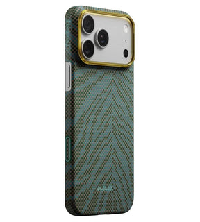 Magsafe Калъф за iPhone 17 Pro Max, Pitaka Edge Breath of Veins Case Dive Green, Зелен