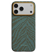 Magsafe Калъф за iPhone 17 Pro, Pitaka Edge Breath of Veins Case Dive Green, Зелен (2)
