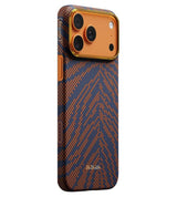Magsafe Калъф за iPhone 17 Pro Max, Pitaka Edge Breath of Veins Case Burning Orange, Оранжев