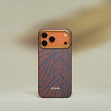 Magsafe Калъф за iPhone 17 Pro Max, Pitaka Edge Breath of Veins Case Burning Orange, Оранжев (9)