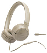 Слушалки с Кабел, JBL Tune 530C USB-C, Бежов