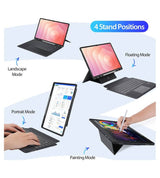 Калъф с Клавиатура за Samsung Tab S11 Ultra, Dux Ducis Keyboard 2in1 Case, Черен (4)