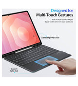 Калъф с Клавиатура за Samsung Tab S11 Ultra, Dux Ducis Keyboard 2in1 Case, Черен (10)
