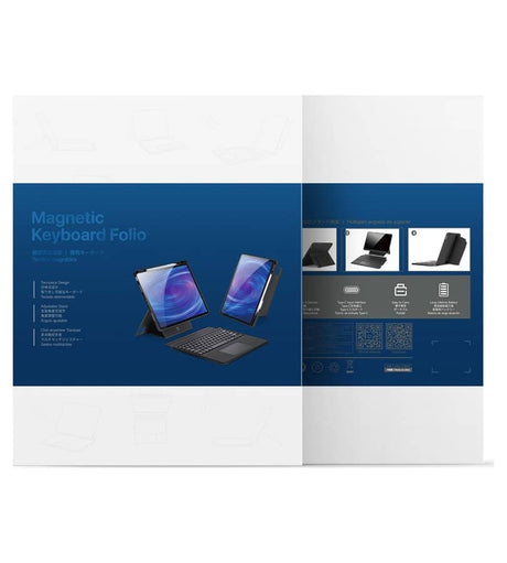 Калъф с Клавиатура за Samsung Tab S11 Ultra, Dux Ducis Keyboard 2in1 Case, Черен (11)