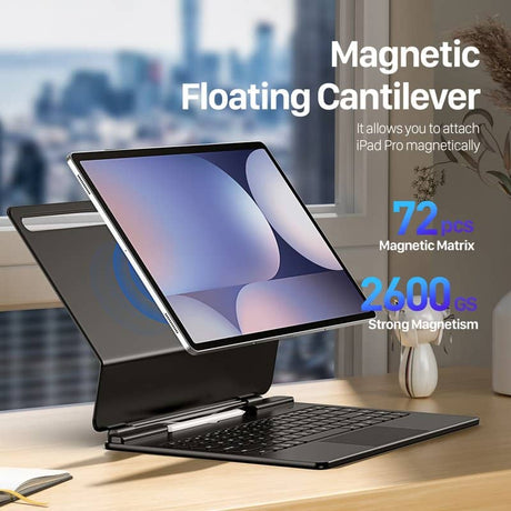 Калъф с Клавиатура и Тъчпад за Samsung Tab S11 Ultra, Dux Ducis Magnetic Keyboard Case, Черен (3)