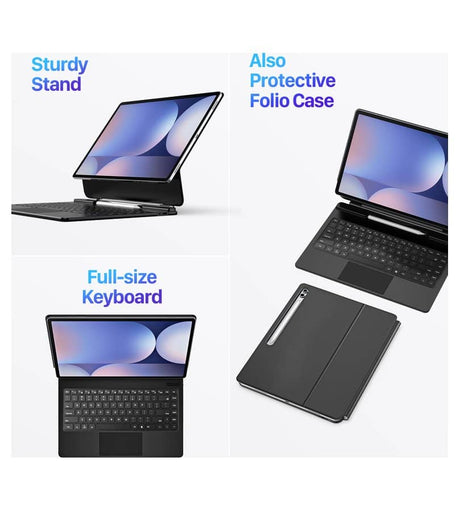 Калъф с Клавиатура и Тъчпад за Samsung Tab S11 Ultra, Dux Ducis Magnetic Keyboard Case, Черен (2)