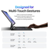 Калъф с Клавиатура и Тъчпад за Samsung Tab S11 Ultra, Dux Ducis Magnetic Keyboard Case, Черен (11)