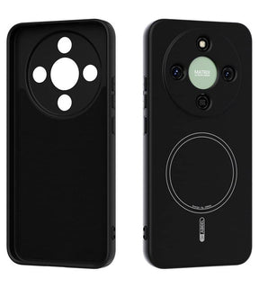 MagSafe Силиконов Калъф за Honor Magic 8 Lite, Liquid Silicone Case, Черен