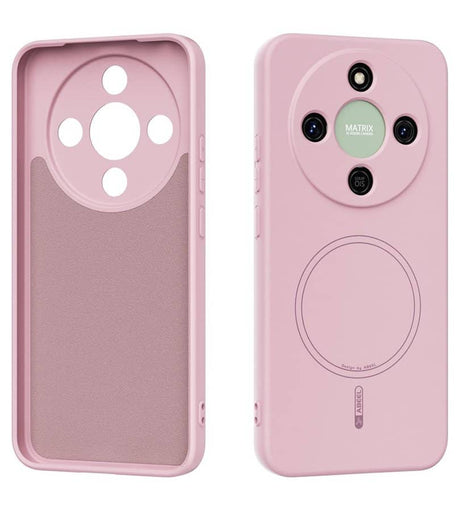 MagSafe Силиконов Калъф за Honor Magic 8 Lite, Liquid Silicone Case, Розов