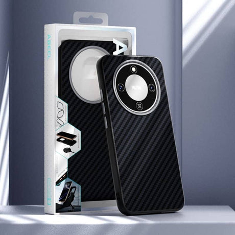 Magsafe Калъф за Honor Magic 8 Lite, Carbon Desigh Case, Черен (8)