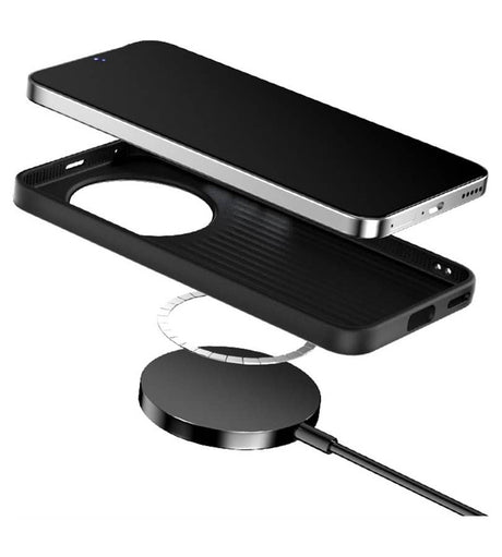 Magsafe Калъф за Honor Magic 8 Lite, Carbon Desigh Case, Черен (3)
