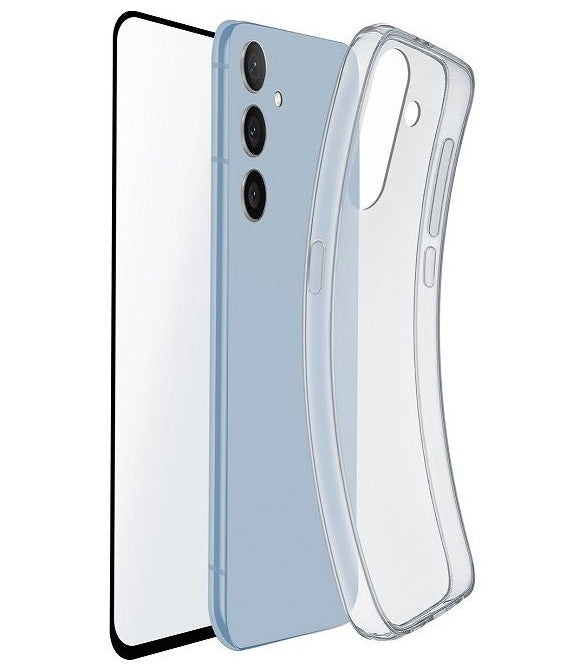Калъф и Протектор за Samsung A54, CellularLine Protection Kit, Прозрачен (2)