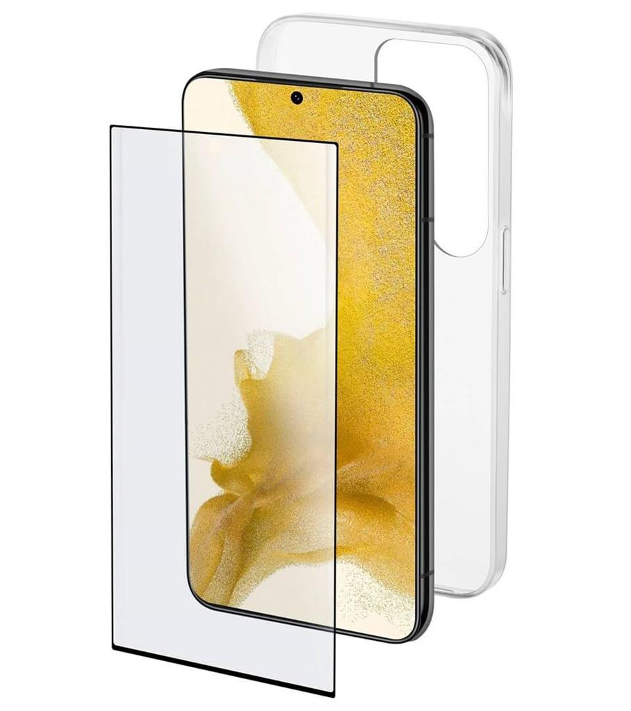 Калъф с Протектор за Samsung S23 Ultra, CellularLine Protection Kit, Прозрачен