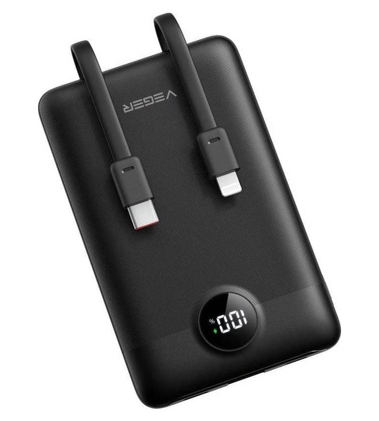 Външна батерия, Veger USB-C/Lightning 10000mAh 22.5W, Черен (3)