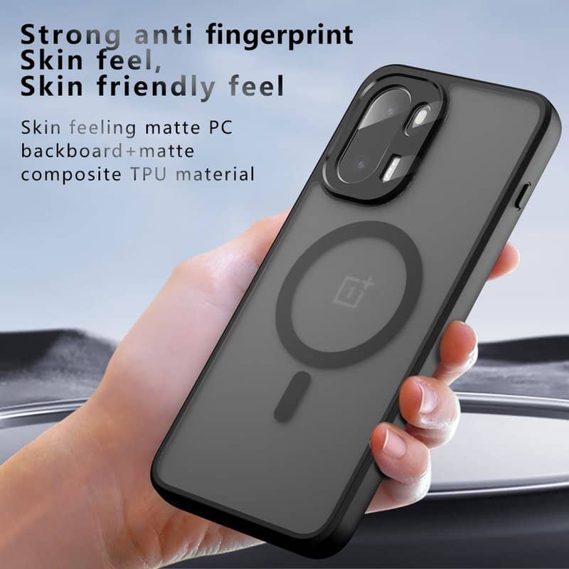 Magsafe Калъф за OnePlus 15R, Matte Smoky Case, Черен (10)