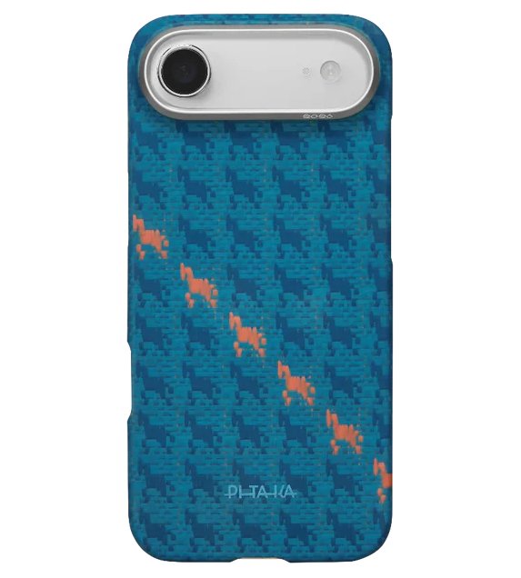 Magsafe Калъф за iPhone Air, Pitaka Edge Happiness Rides Case Indigo, Син (2)