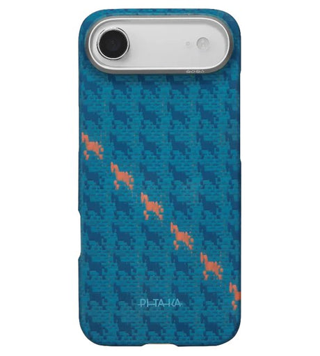 Magsafe Калъф за iPhone Air, Pitaka Edge Happiness Rides Case Indigo, Син (2)