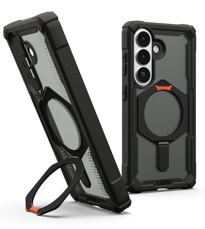 Magsafe Противоударен Калъф за Samsung S26, UAG Plasma XTE Case Black-Orange, Черен