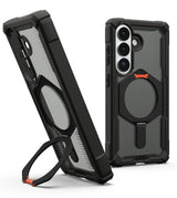 Magsafe Противоударен Калъф за Samsung S26, UAG Plasma XTE Case Black-Orange, Черен