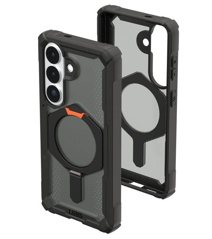 Magsafe Противоударен Калъф за Samsung S26, UAG Plasma XTE Case Black-Orange, Черен (4)