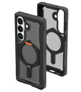 Magsafe Противоударен Калъф за Samsung S26, UAG Plasma XTE Case Black-Orange, Черен (4)