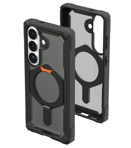 Magsafe Противоударен Калъф за Samsung S26, UAG Plasma XTE Case Black-Orange, Черен (4)